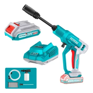 -HIDROLAVADORA 25BAR 132L/h 20V INALAMBRICA CON BATERIA 2A Y CARGADOR TOTAL